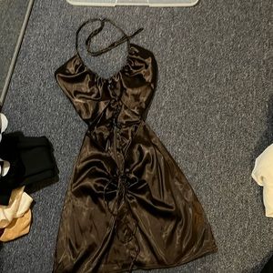 TIGERMIST XS brown satin dress